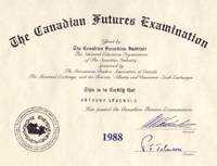 Canadian Futures Exam Diploma